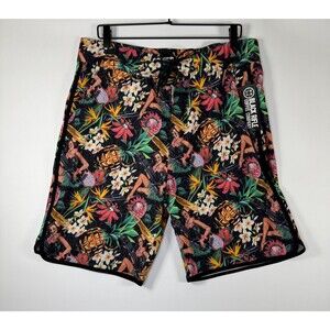 Black Rifle Coffee Co Surfs Up Board Shorts XL 36 Tropical Thunder Swim Pin Up